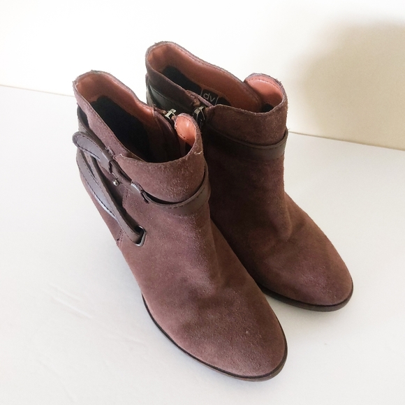 Dolce Vita DV 6.5 Strappy Brown Faux Leather Fashion Booties Boots - Picture 3 of 8